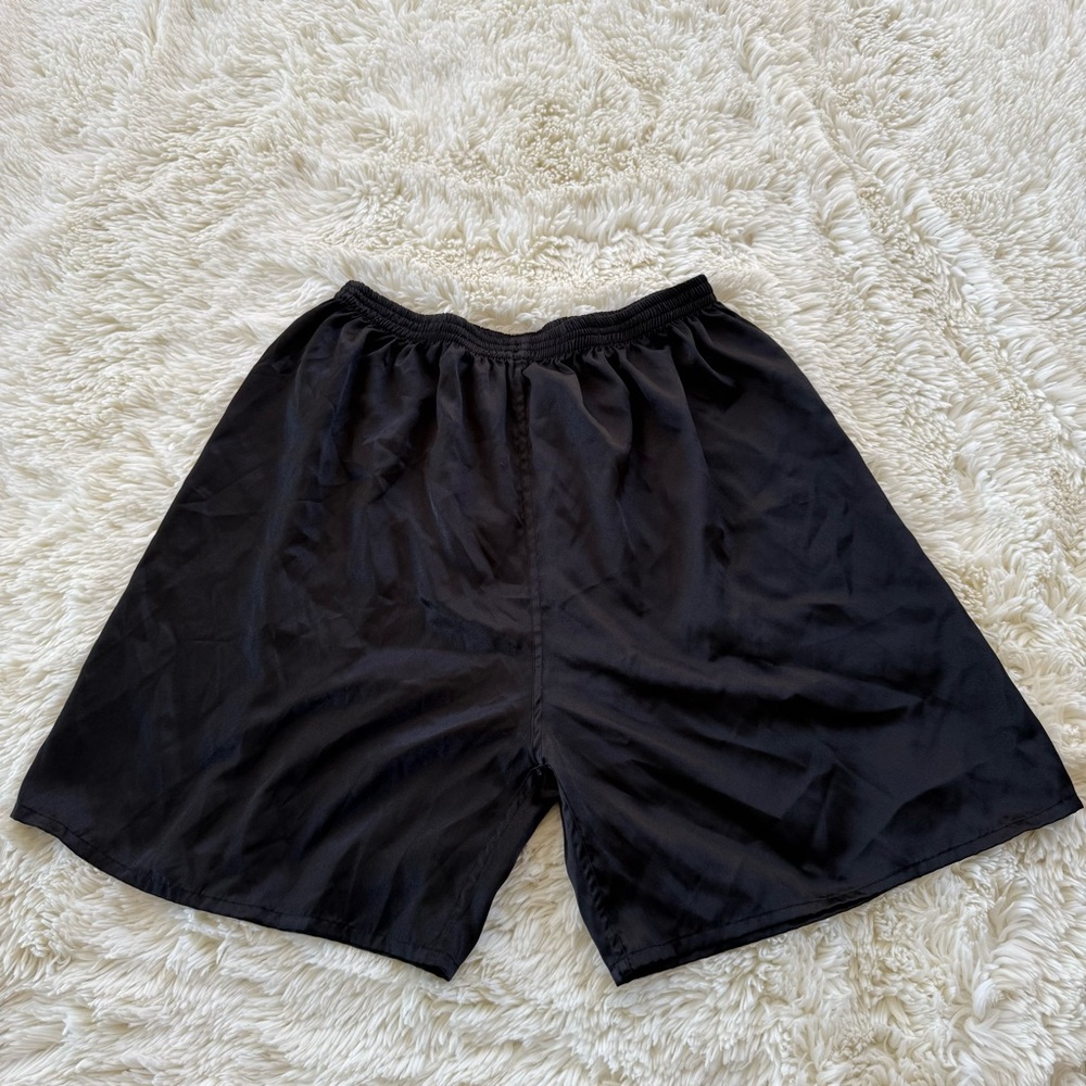 Men’s Black lounge Shorts Lightweight large 100% silk 7” inseam